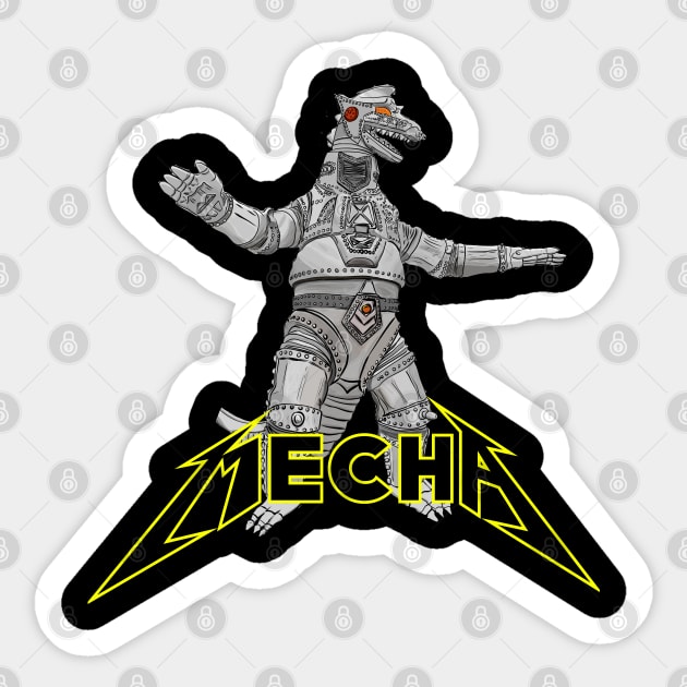 Heavy Metal Mechagodzilla Sticker by Turbo Mecha Giant Dino